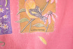 Vintage 1990s Wilma Sanchez Floral Graphic Print Crewneck Sweatshirt Womens L