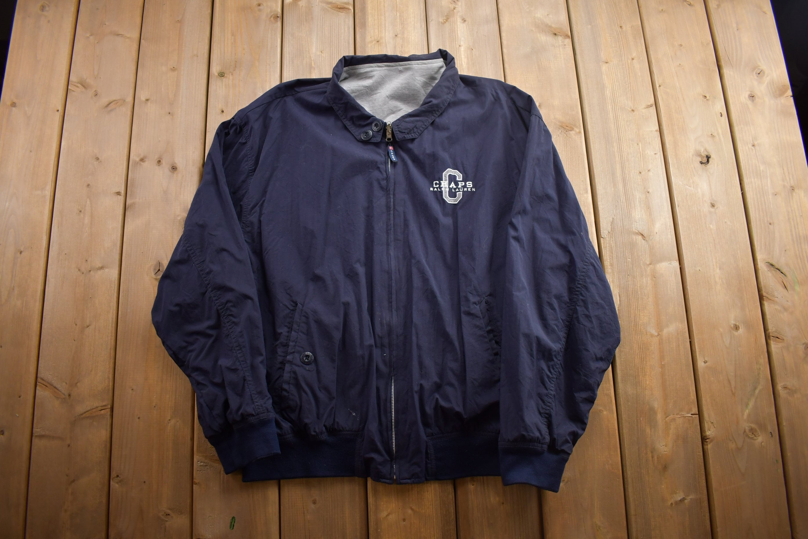 Vintage 1990s Chaps Ralph Lauren Reversible Windbreaker Jacket