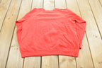 Vintage 1960s Blank Red Raglan Crewneck Sweatshirt Mens S