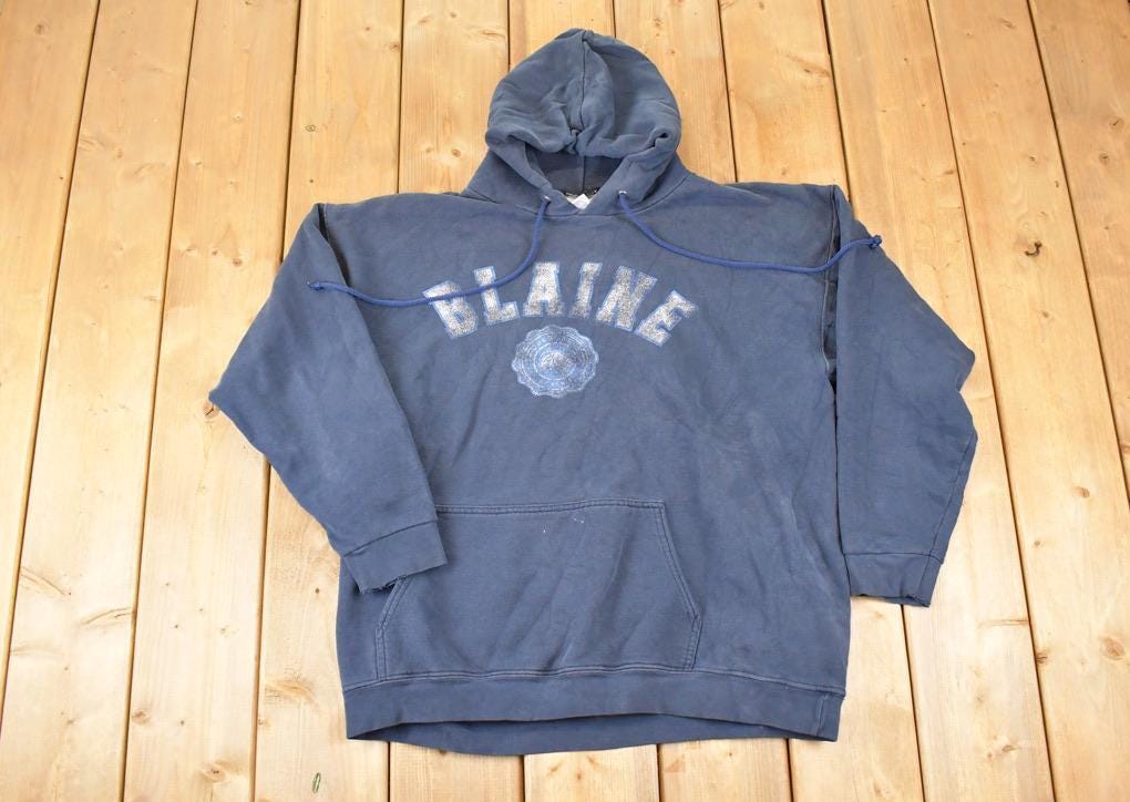 Vintage 1990s Blaine County University Hoodie Sweater Men's L / Vintage Collegiate / 90's State College Sportswear