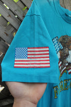 Vintage 1999 Forever Free American Pride Eagle Theme T-shirt