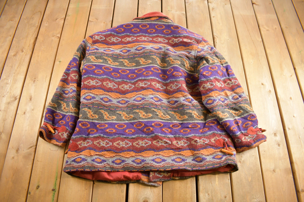 Vintage 1990s Kathryn Deene Blanket Style Hoop Jacket Jacket