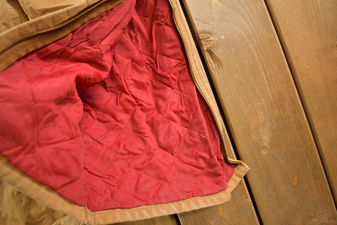 Vintage 1990s Carhartt Double Knee Canvas Overalls Size 42x30