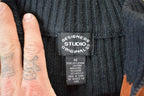 Vintage 1990s Designer Studio Knit Abstract Pattern Crewneck Sweater Vest