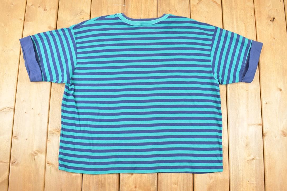 Vintage 1990s Royal Design Souvenir Striped T-Shirt Women's XL
