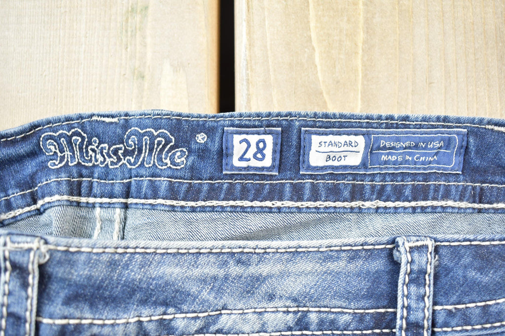 Vintage Y2K Miss Me Bedazzled Low Rise Jeans Size 28x30