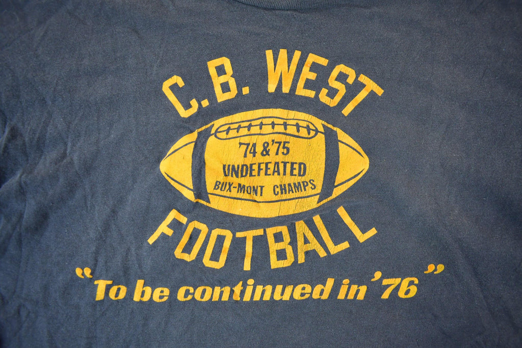 Vintage 1970s C.B. West Football Champion T Shirt Men's Medium