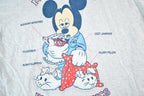Vintage 1990s Mickey Mouse Bedtime Basics Disney Cartoon Promo T-Shirt