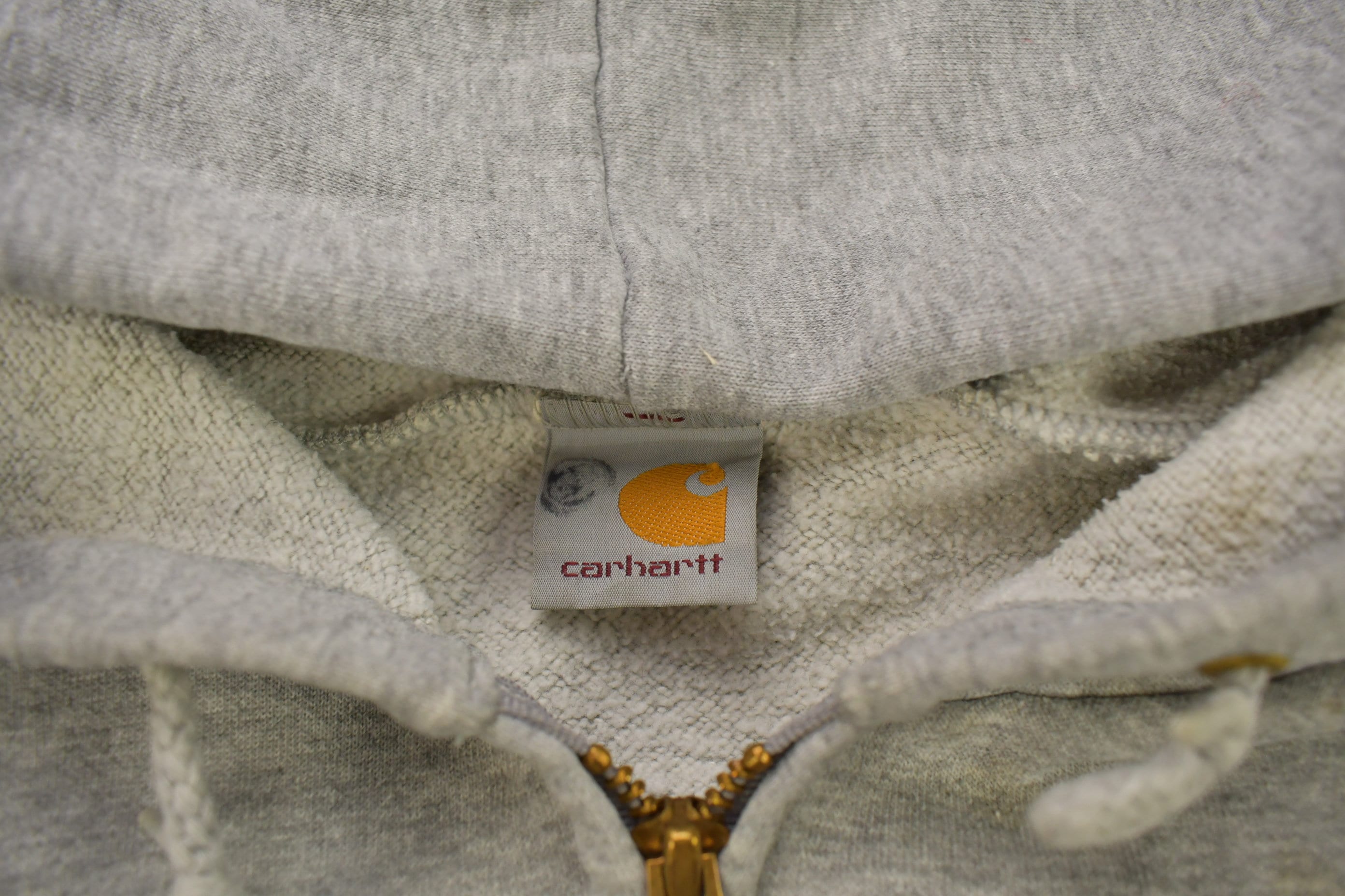 Vintage 1990s Carhartt Grey Zip Up Hoodie