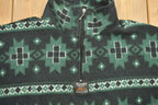 Vintage 1990s Abstract Quarter Zip Fleece Sweater