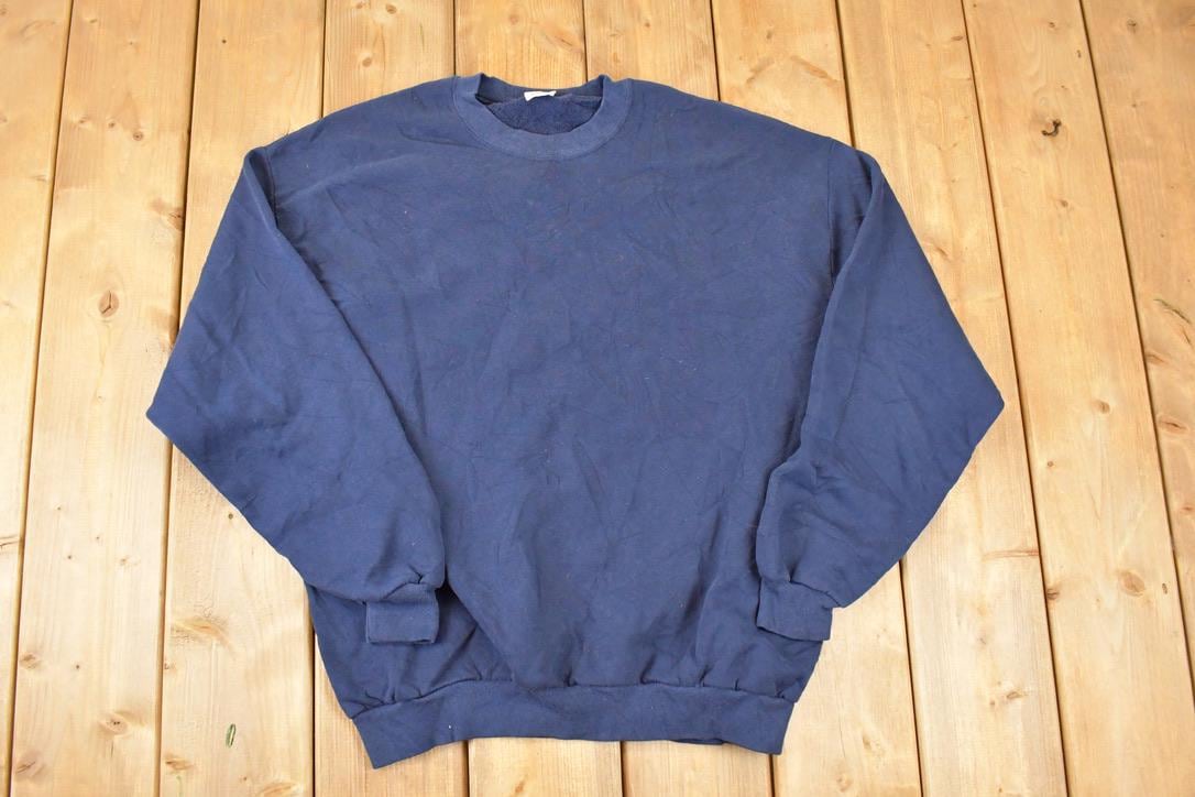 Vintage 1990s Jerzees Blank Crewneck Sweatshirt Men's L