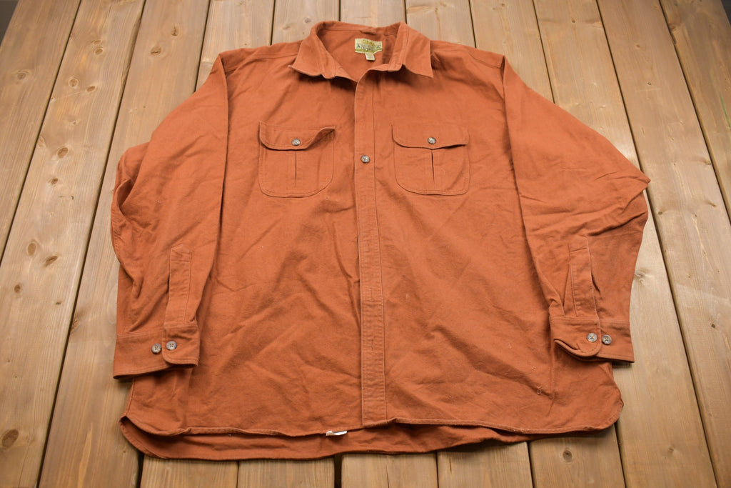Vintage 1990s Cabela's Suede Button Up Shirt