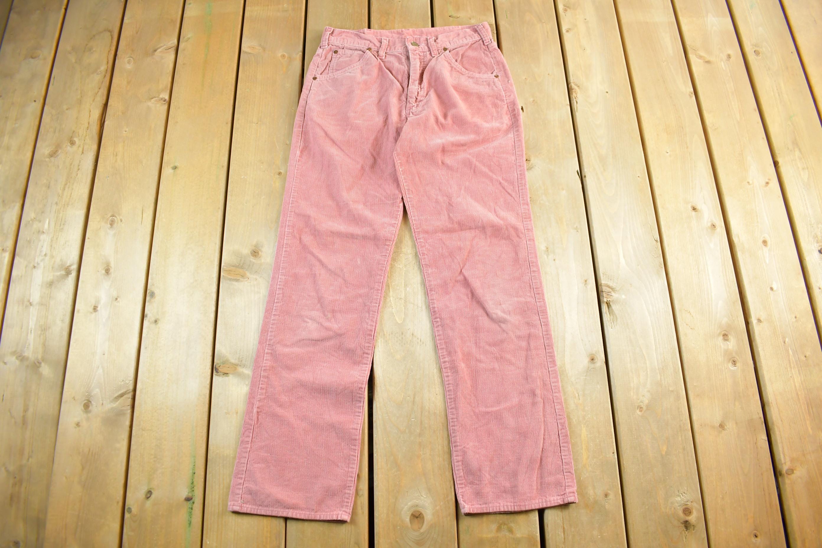 Vintage 1970s Lee Bell Bottom Corduroy Trousers Adult 28 x 30