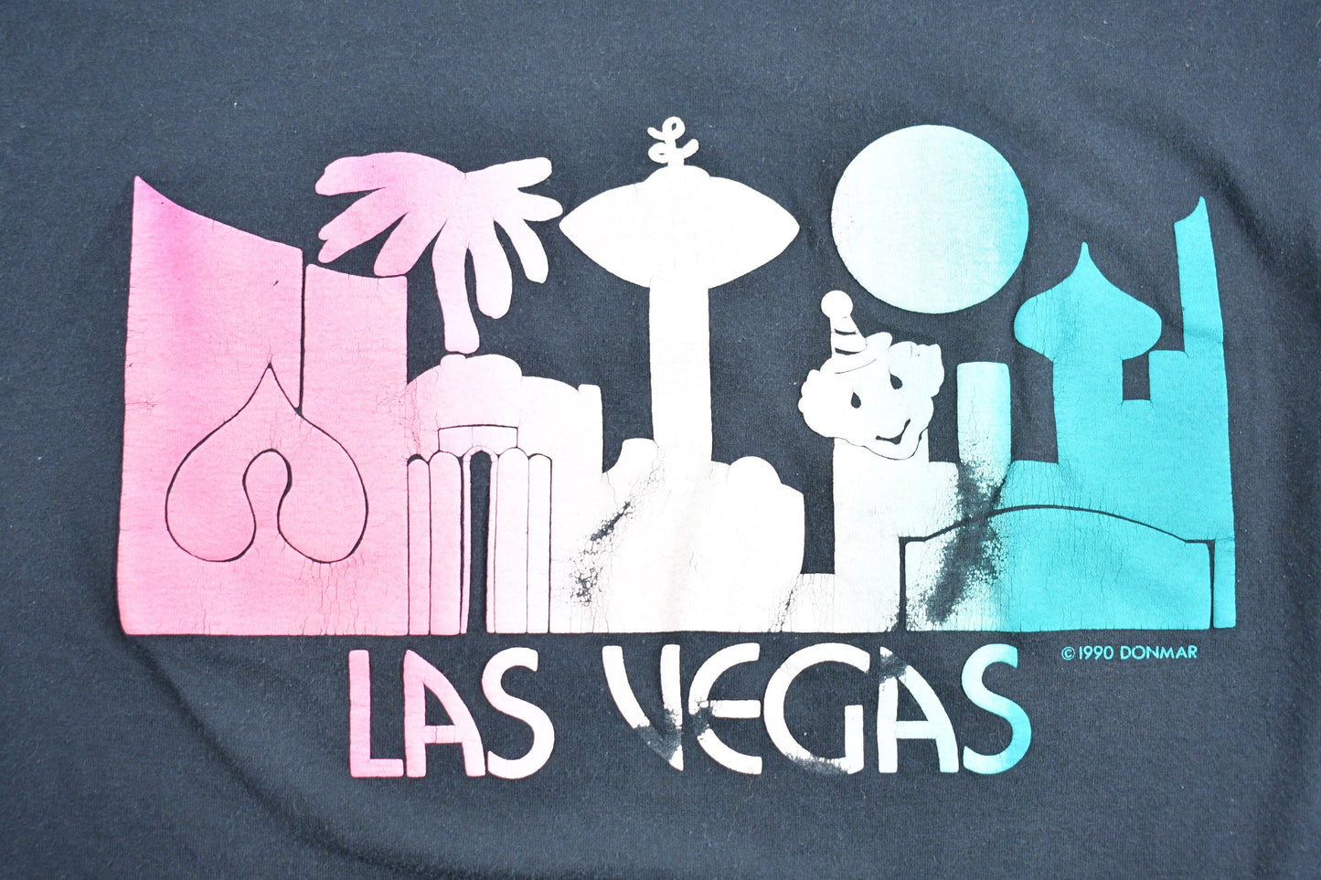 Vintage 1980s Las Vegas Souvenir T Shirt / Streetwear / Made In USA / Vacation Tee / Travel T Shirt /