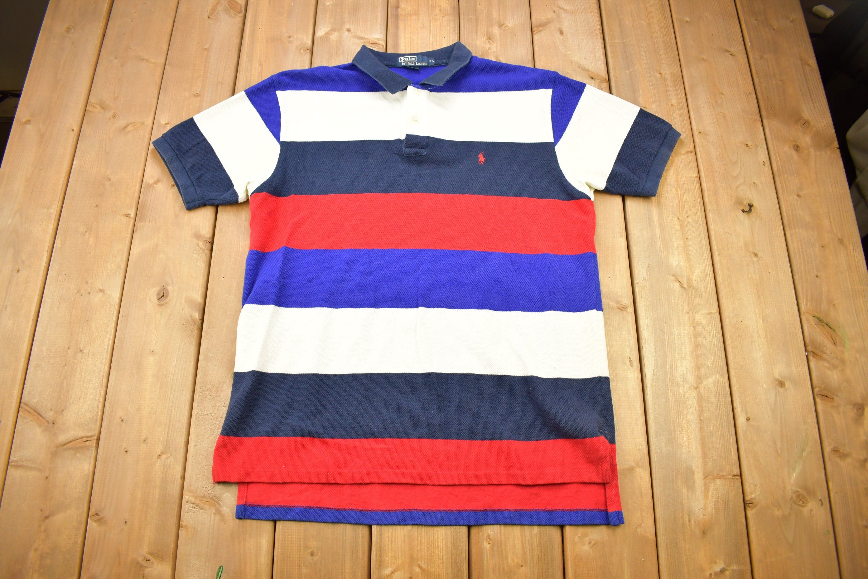Vintage 1990s Polo Ralph Lauren Striped Polo Shirt
