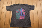 Vintage 1990s Abstract Sailing Theme Graphic T Shirt