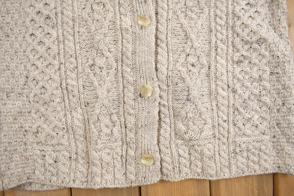 Vintage 1990s Kilronan 100% Wool Cable Knit Sweater