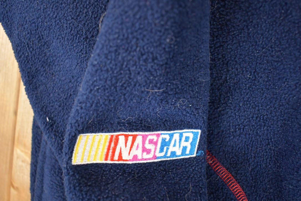 Vintage 1990s Rusty Wallace Nascar Chase Authentics Embroidered Quarter Zip Fleece Racing Sweater Men's XL