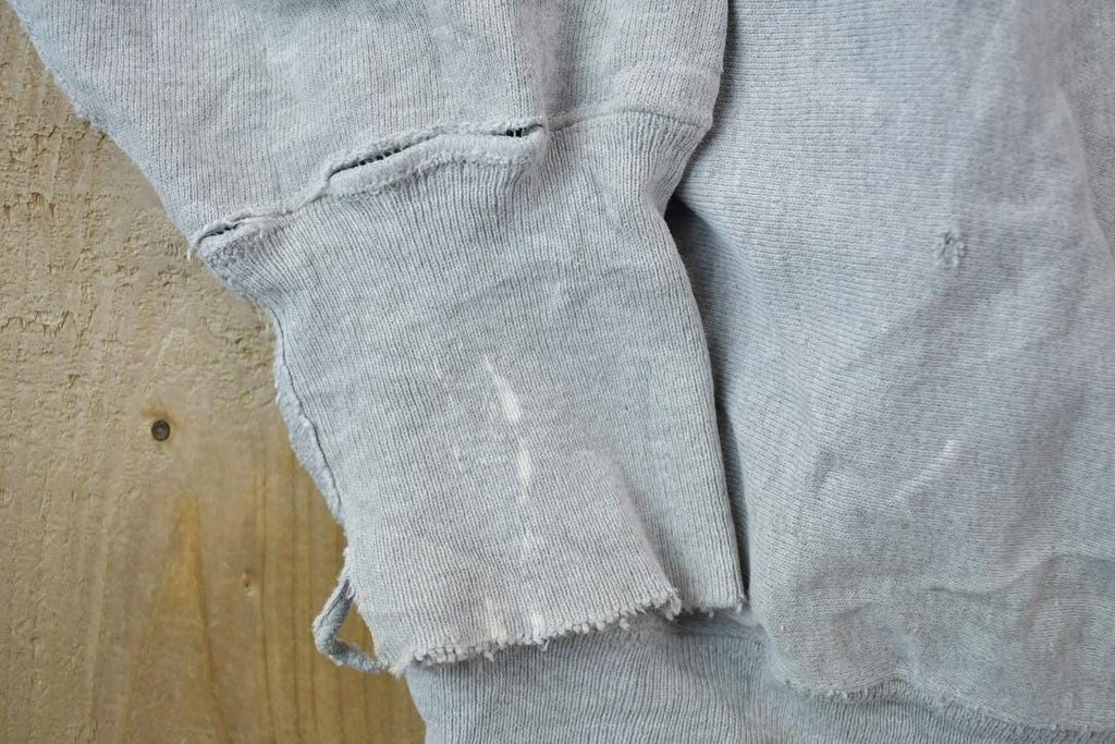 Vintage 1990s Champion Reverse Weave Super Distressed Double Collar Crewneck Sweatshirt