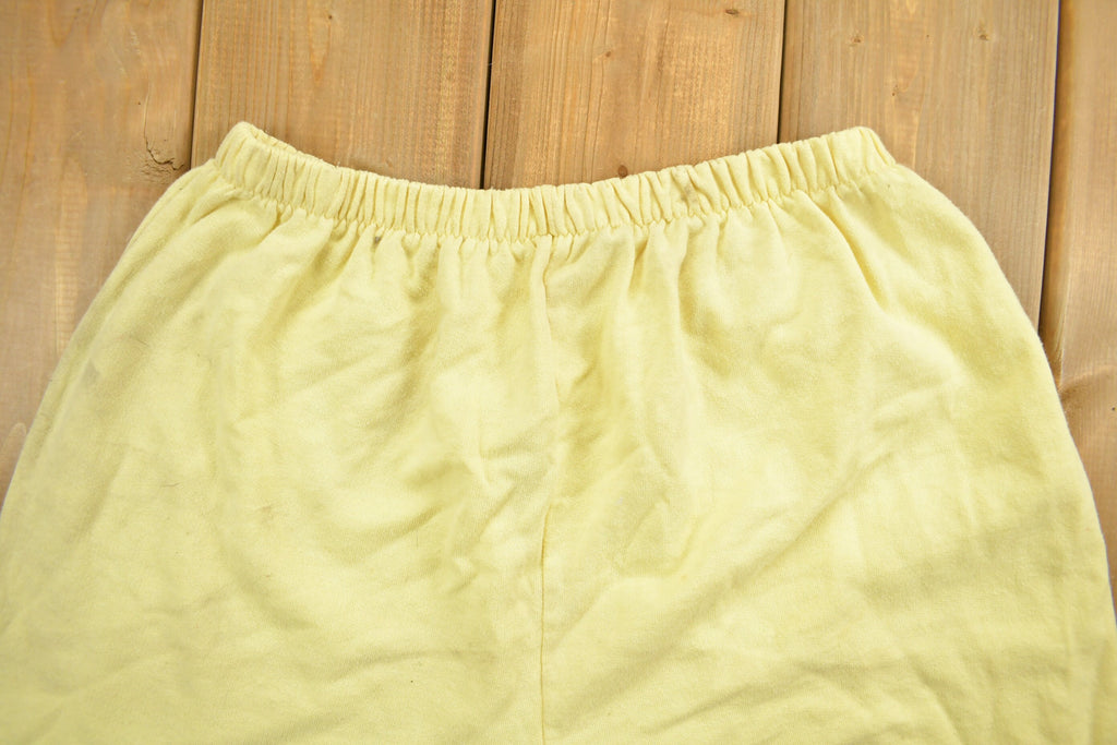 Vintage 1980s Hungry Panda Themed Yellow Sweatpants 26 x 25.5