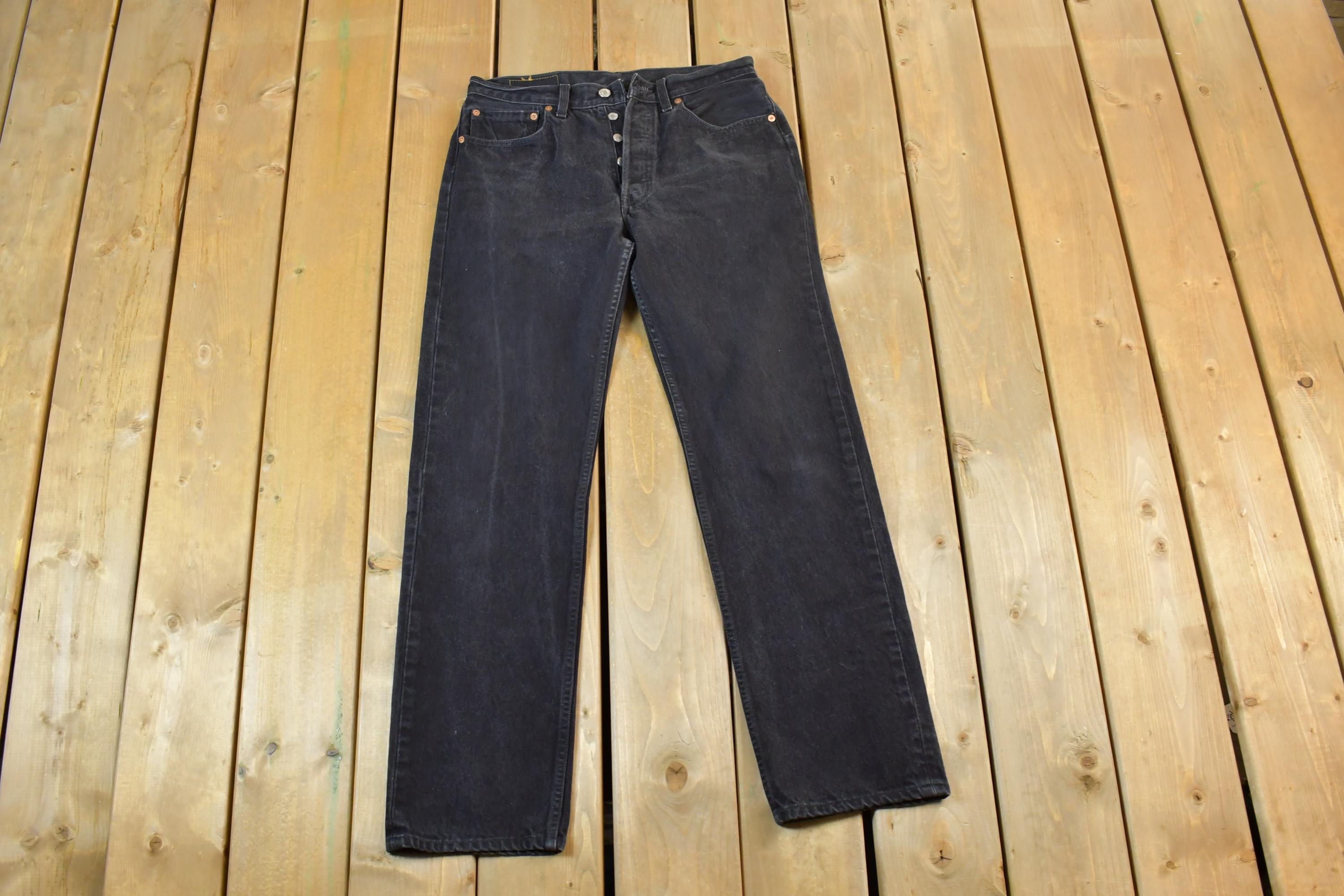 Vintage 1990s Levi Strauss 501 Red Tab Denim Button Fly Jeans Size 31 x 32