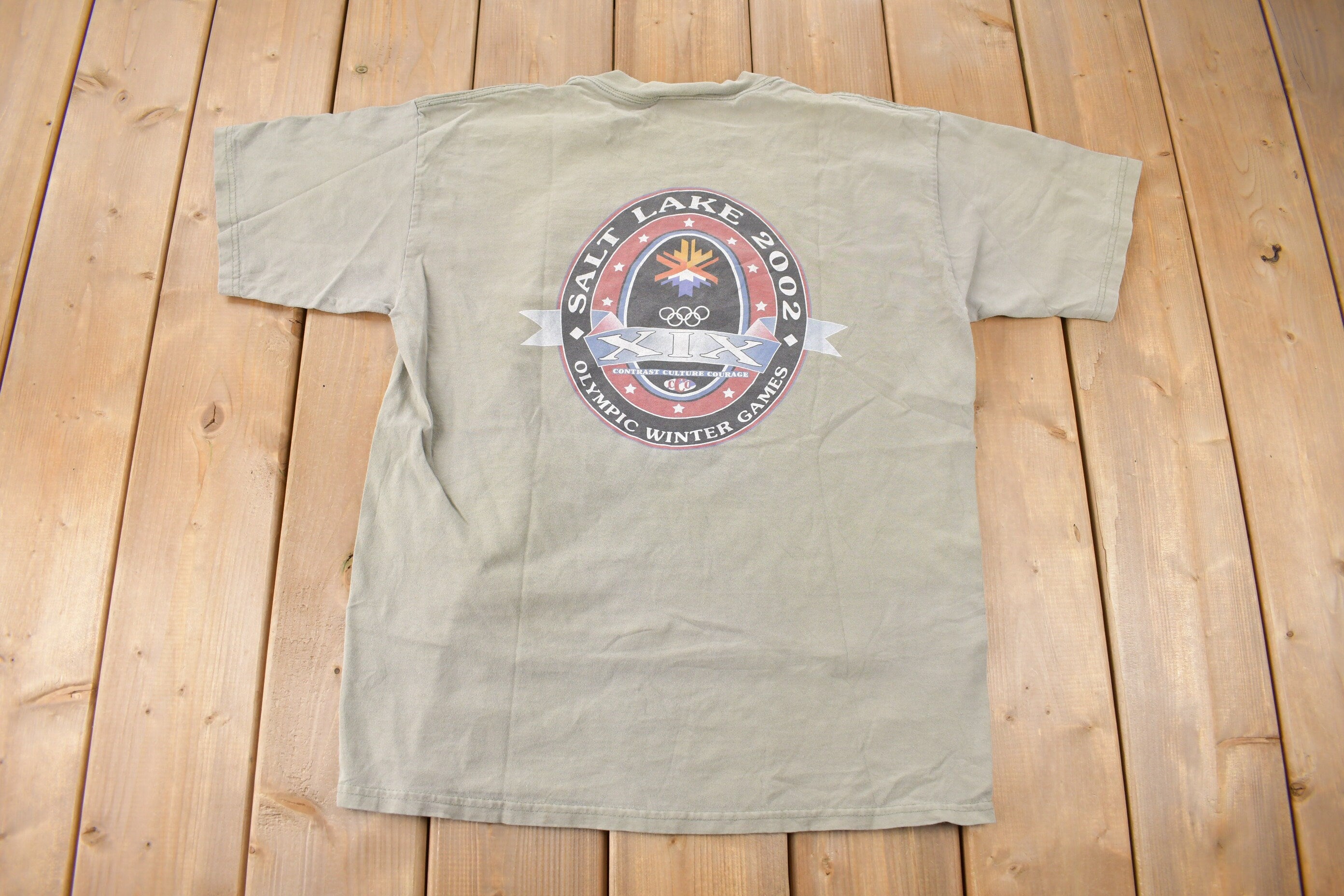 Vintage 2002 Salt Lake Olympic Games Graphic T Shirt Size Large