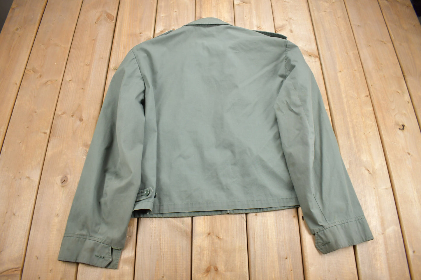 Vintage 1960s AG-274 Military Green Water Repellent Jacket / True Vintage / Vietnam Era / Militaria / Blauer / Made In USA / Scoville Zipper