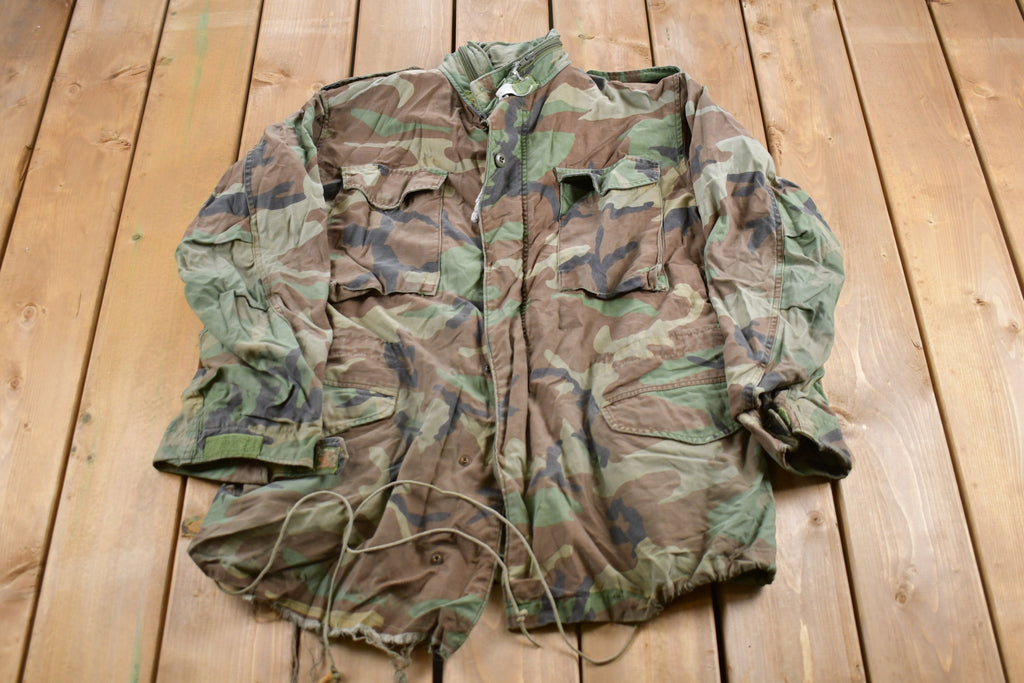 Vintage 1980s Army Military Field Jacket