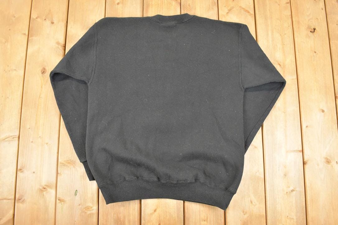 Vintage 1990s Meridian 1 Neon Phone Graphic Print Crewneck Sweatshirt Men's L