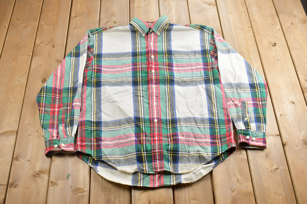 Vintage 1990s Gap Plaid Flannel Button Up Shirt
