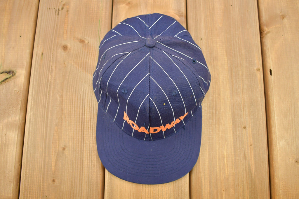 Vintage 1990s Roadway Striped Snapback Hat