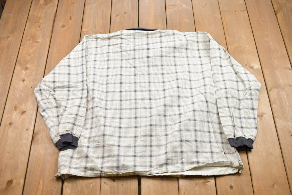 Vintage 1990s Faded Glory Quarter Button Sweatshirt