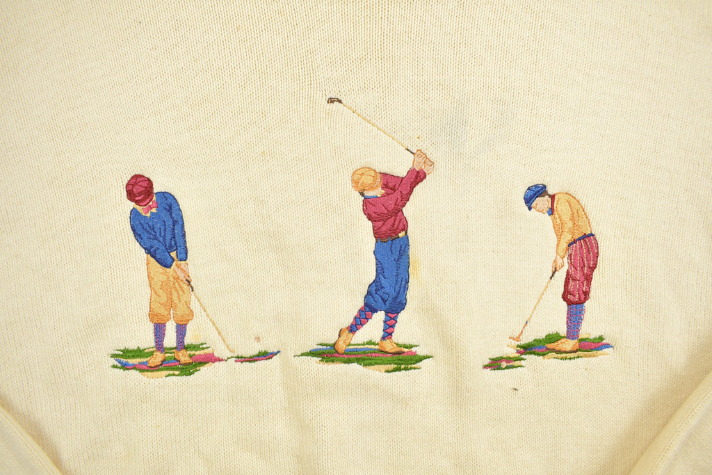 Vintage 1990s Susquehanna Trail Embroidered Golf Knitted Sweater