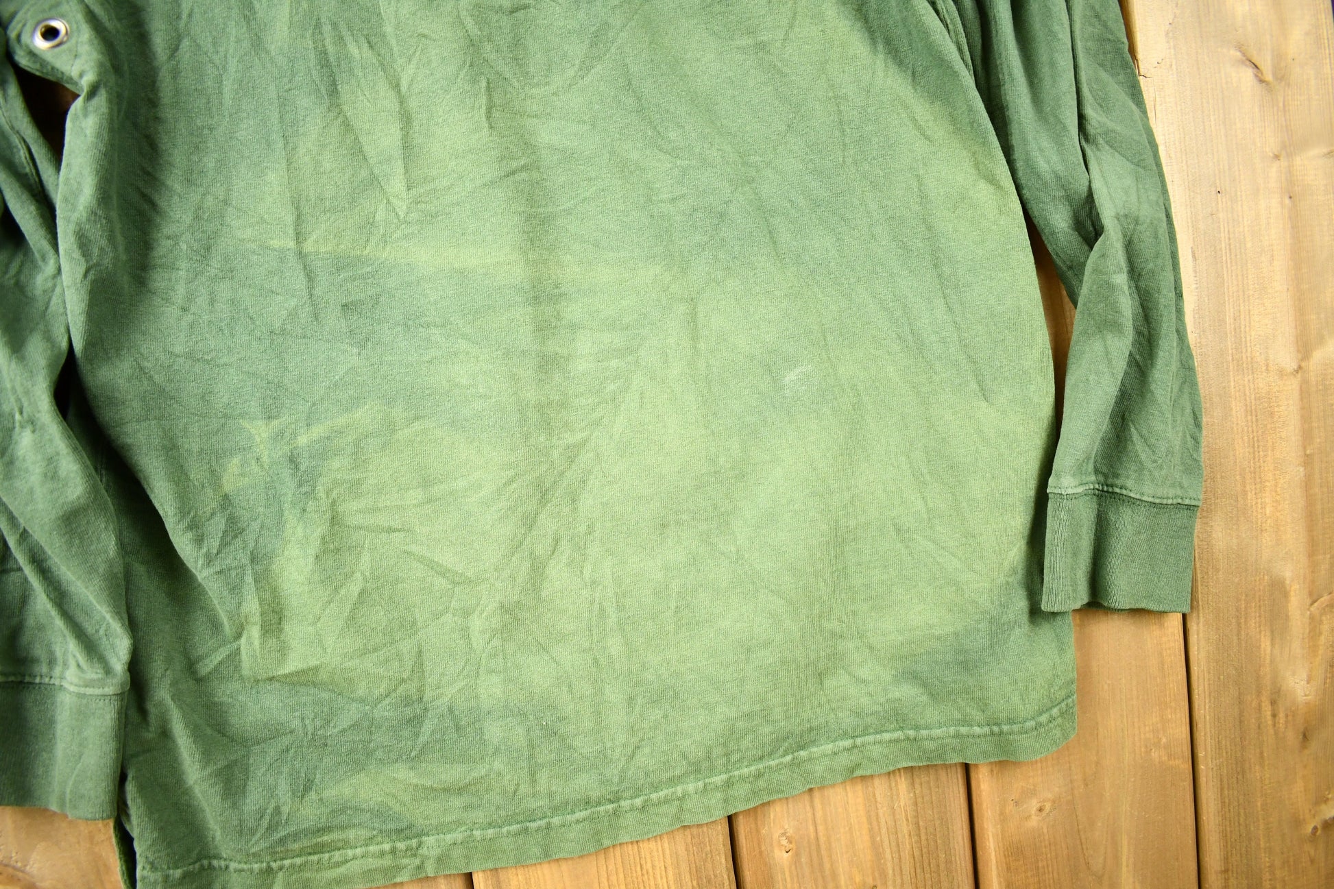 Vintage 1990s Polo Ralph Lauren Quarter Button Green Sweatshirt