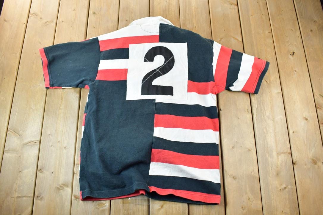 Vintage 1990s Barbarian ST Mark's Lions Rugby Button Up Shirt