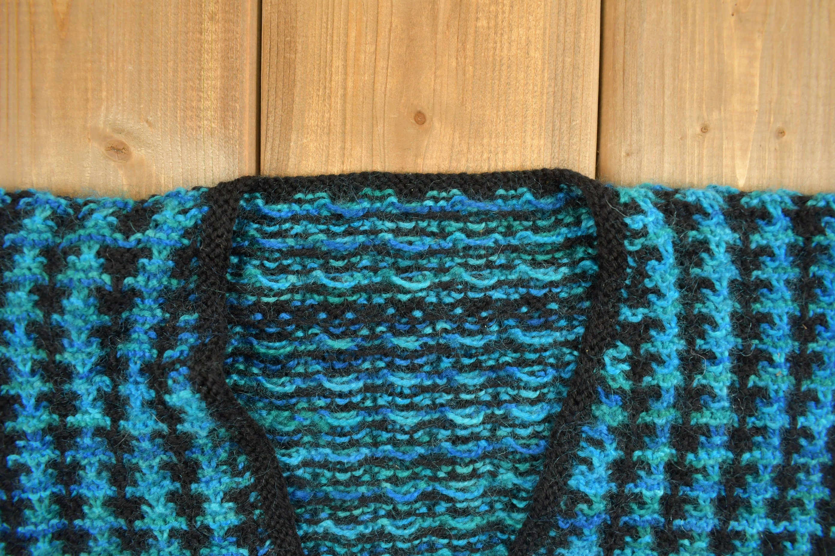 Vintage 1990s Abstract Knit Cardigan Sweater Vest