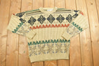 Vintage 1990s Abstract Knit Crewneck Sweater