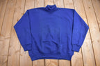 Vintage 1990'S Blank Lee Heavy Weight Roll Neck Sweatshirt
