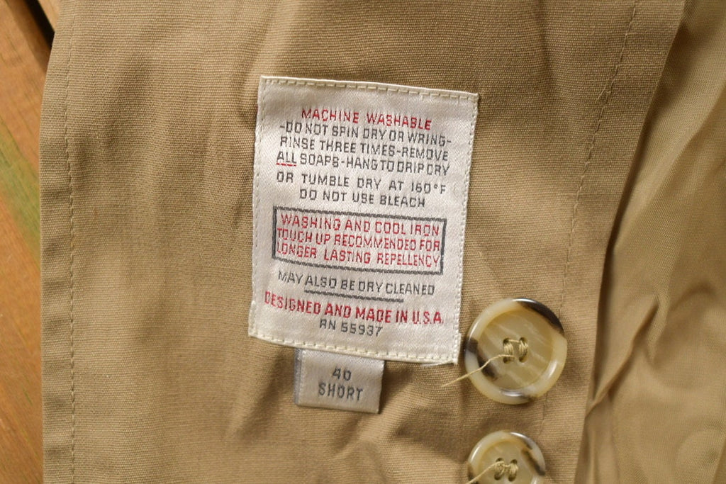 Vintage 1980s Beige Trench Coat Jacket