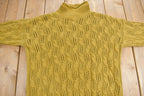 Vintage 1990s Gitano Cable Knit Turtleneck Sweater /