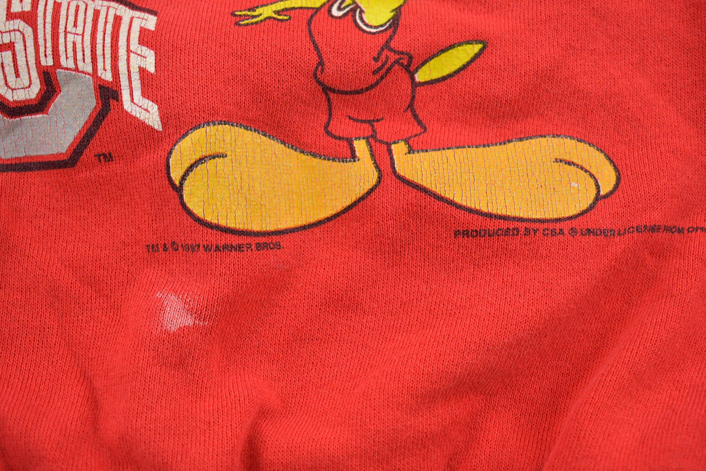 Vintage 1997 University of Ohio State Buckeyes Tweety Bird Looney Tunes Collegiate Crewneck