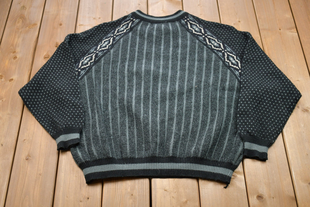 Vintage 1980s President Stone Abstract Knitted Crewneck Sweater