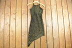 Vintage 1970s Kato Asymmetric Hem Maxi Dress  Sparkly  Gold  True Vintage  Retro Womenswear  Made in Austria