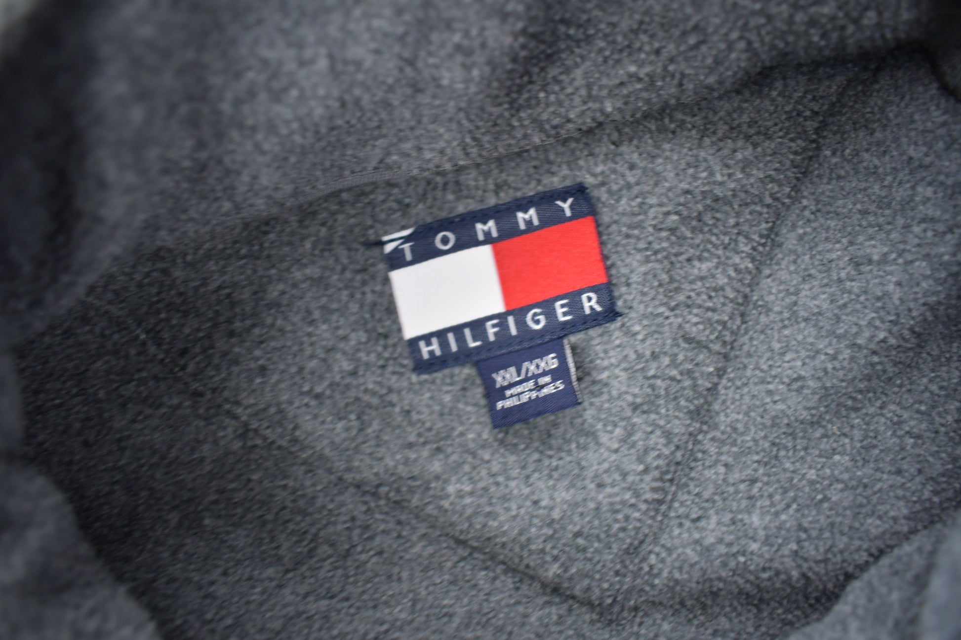 Vintage 1990s Tommy Hilfiger Flag Collar Quarter Zip Fleece Sweater  Vintage Tommy  90s Sweater  Streetwear  Athleisure  Hilfiger
