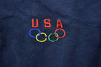 Vintage 1990s Champion USA Olympics American Flag Quarter Button Up Shirt