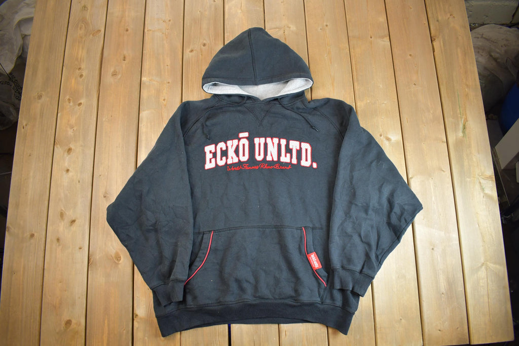 Vintage Y2K Ecko Unlimited Embroidered Hoodie - XL