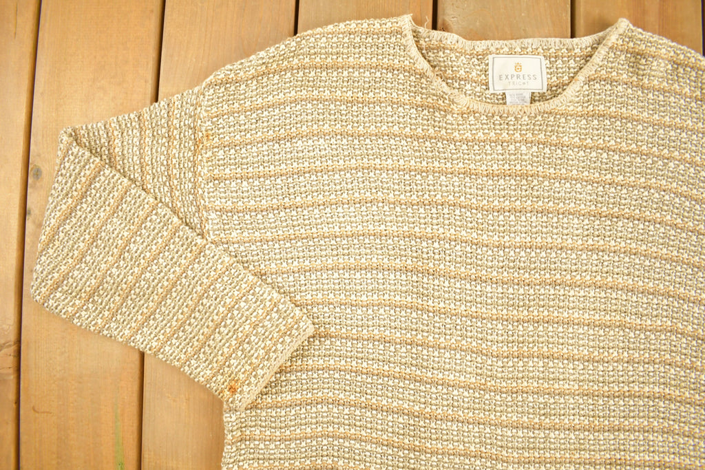 Vintage 1990s Beige Knitted Sweater