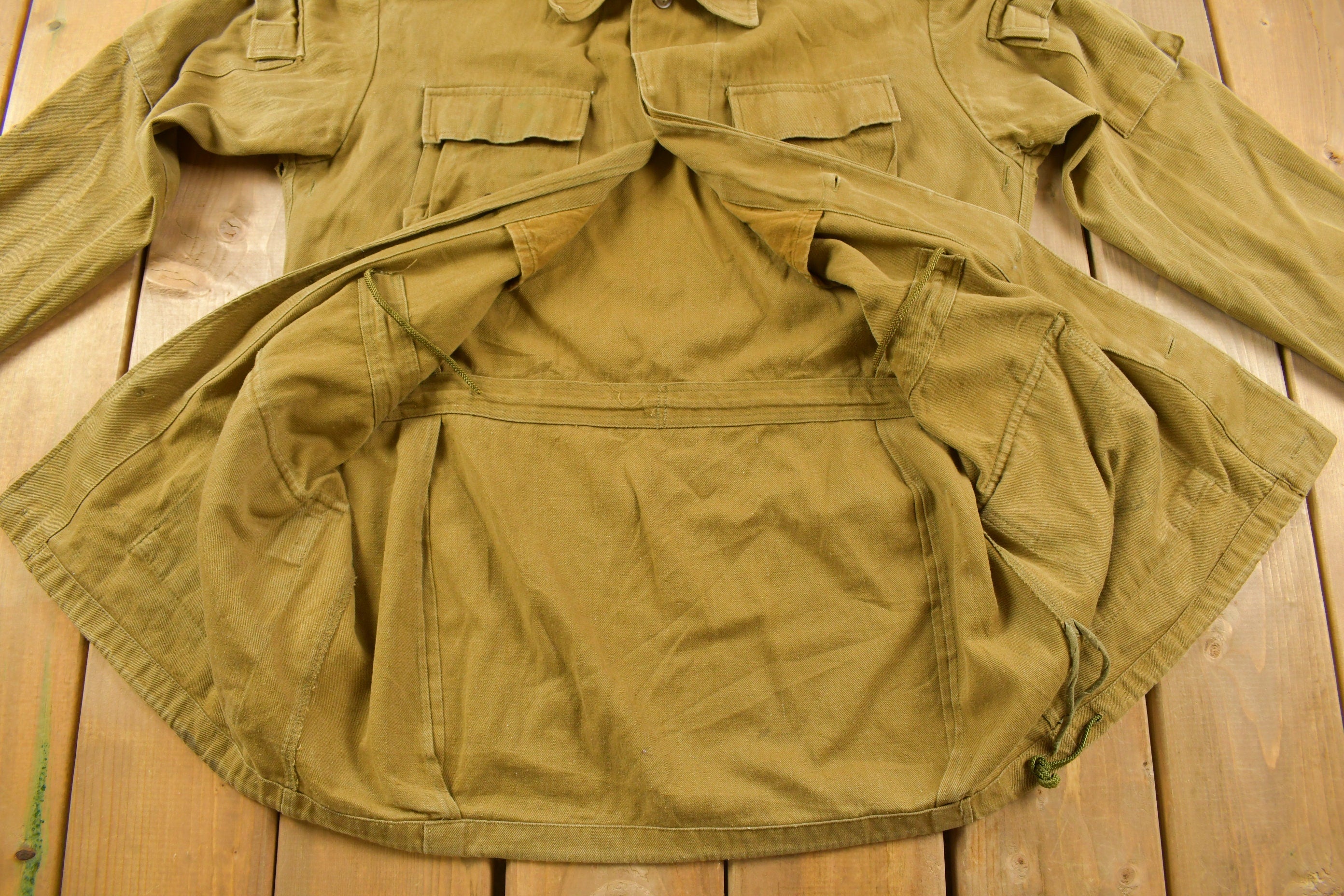 Vintage 1970s Military Button Up Shirt