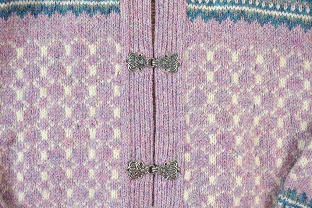 Vintage 1980s Kerstin Adolphson Sweden Clasp Button Knit Crewneck Sweater