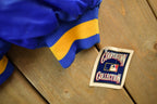 Vintage 2000s Milwaukee Brewers Cooperstown MLB Baseball Embroidered Snap Button Satin Bomber Jacket Mens 3XL